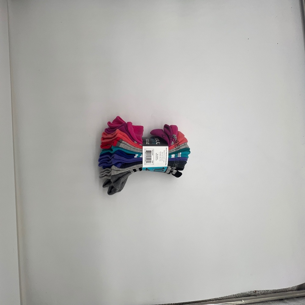 K. Bell Womens No Show Fit Socks 10 Pair Pack Multicolor Size 5.5-10 1227349